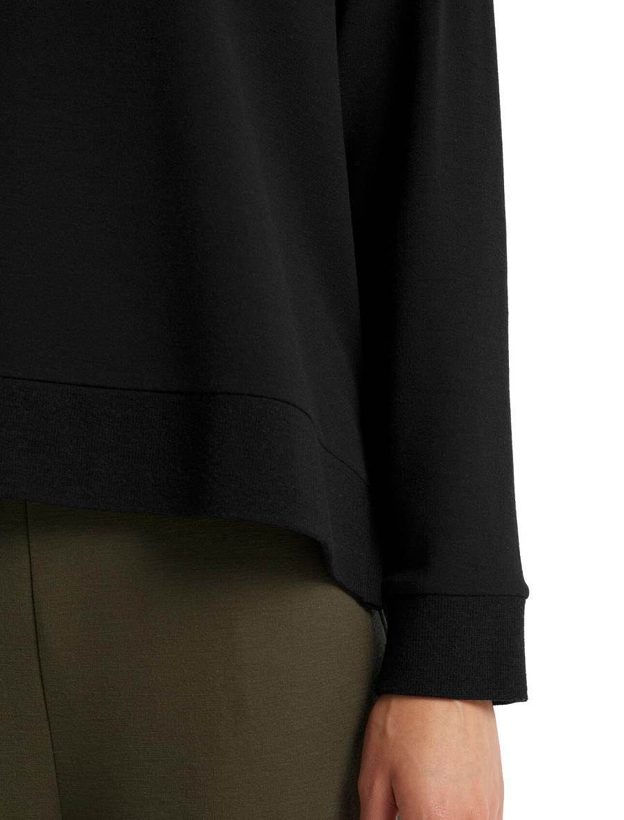 Black Icebreaker RealFleece™ Merino Dalston Long Sleeve Women's Sweatshirts | AU 1614FDNM